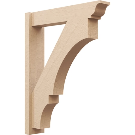 Ekena Millwork 6-in W x 28-in D x 36-in H Balboa Trad Rough Cedar Woodgrain TimberThane Outlooker, Primed Tan OUTUR060X28X36BOA04RCPR